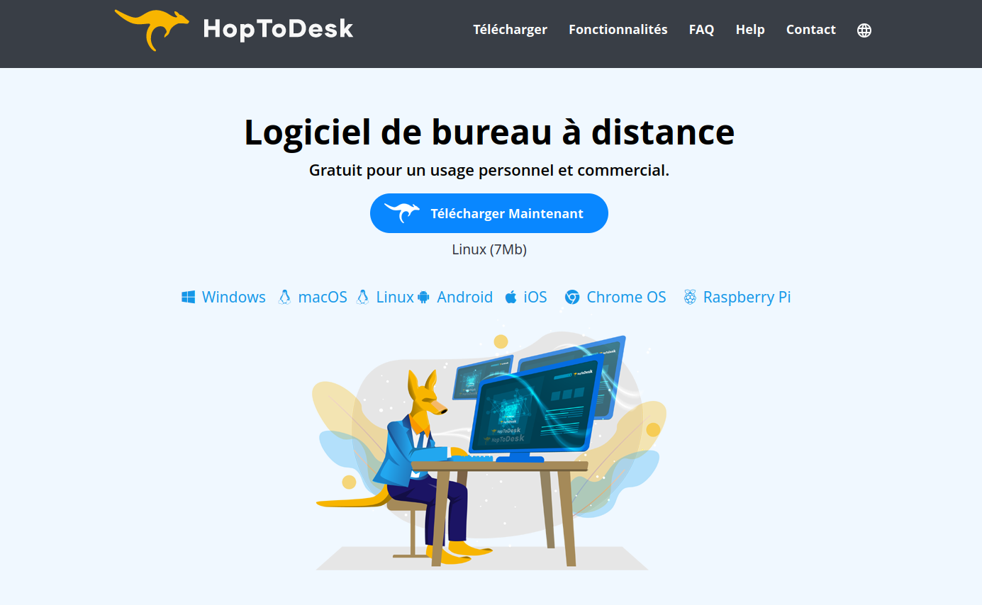 Page d'accueil hoptodesk